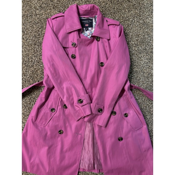 London Fog Trench Coat Double-Breasted Orchid (Pink) Women's Size Small NWOT - Picture 2 of 7